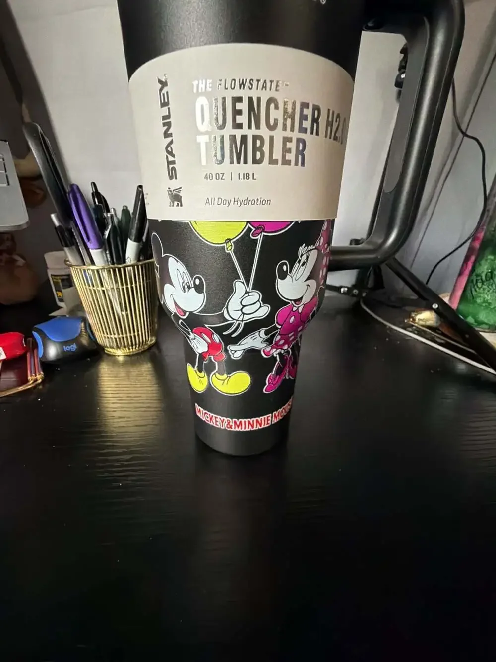 Stanley The Quencher H2.0 FlowState 40oz Tumbler - Mickey & Minnie Mouse Edition - Picture 2 of 3